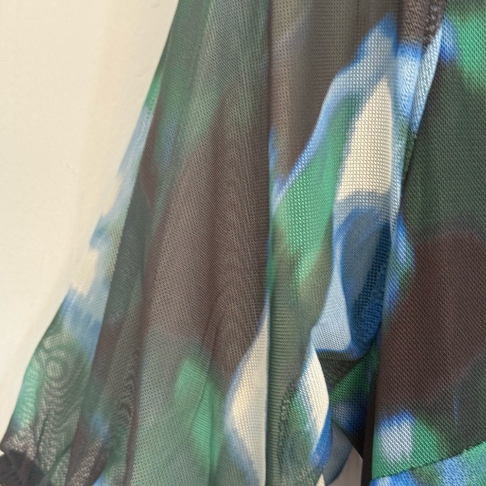 Harlow & Rose Green and Blue Short Sleeve Dress Nwt - Picture 16 of 16